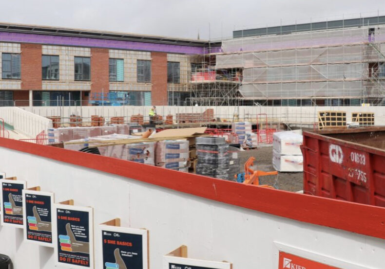 Construction work on the HMT Sancta MAria Hospital Site in 2019